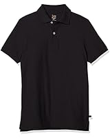 Lee Uniforms Men's Modern Fit Short Sleeve Polo Shirt, Black, Large
