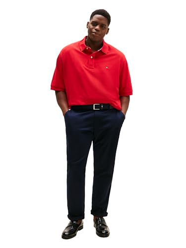 Image of Tommy Hilfiger Men's Big & Tall Short Sleeve Cotton Pique Shirt in Classic Fit