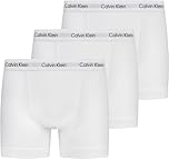 Calvin Klein Men’s 3 Pack Trunks Underwear, White (White), M