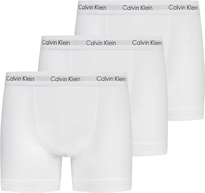 Calvin Klein Calzoncillos bóxer Hombre Pack de 3 Trunks Ropa Interior, Blanco (White), M | Ya disponible en tu tienda friki favorita! En mundofriki.es!