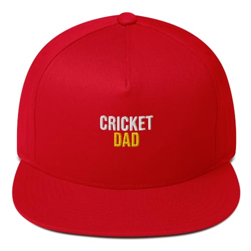Cricket Dad Hat (Embroidered Flat Bill Cap) Cricket Apparel