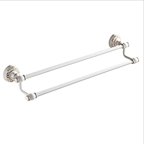 Porte-serviettes blanc suspendu au mur accessoire salle de bains tendance