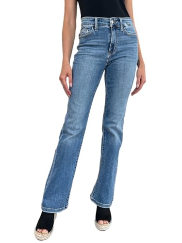 Judy Blue Women's Mid-Rise Waist Straight Jeans