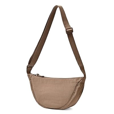 ANYWN Borsa tracolla Donna Borsa tracolla mezzaluna, Borsa marsupio Donna casual Hobo, Piccola Borsa a spalla Donna con tracolla regolabile Marrone