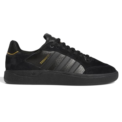 adidas Scarpe basse Tyshawn da uomo, Nucleo nero/bianco/oro metallizzato., 44 EU