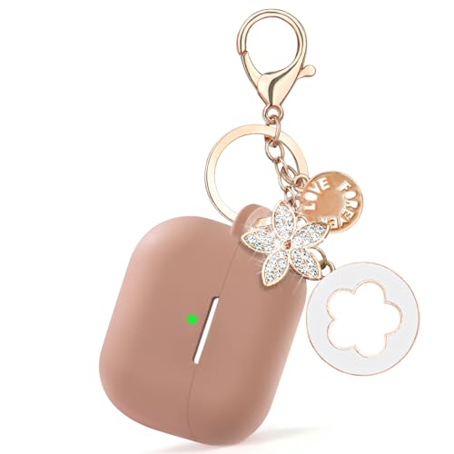 Case for Apple Airpods 4 - VISOOM Airpods 4 Cases 2024 Cover Women Anti-Drop Silicone iPods 4 Earbuds Wireless Accessorie Charging Cases Girl Bling Keychain for Airpod iPods 4th Generation by VISOOM - Image 4