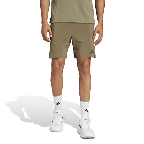 Adidas Men's Designed for Training Workout Shorts, Olive Strata, Large/9' Inseam