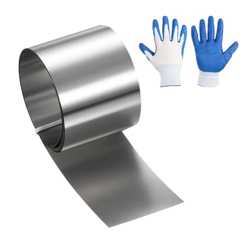 Rollo intermitente de acero inoxidable 0.1x0.1mm uxcell con guantes