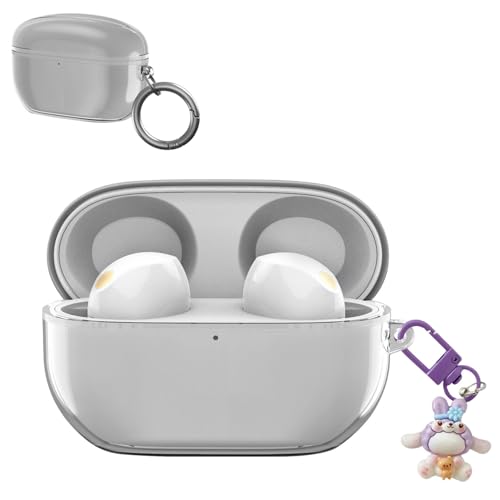 �P�[�X For SONY WF-1000XM6 �p TPU�f�ސ� ���[�P�[�X �t���̃`���[�� �֗� ���s �y�� �L�Y�h�~ �h�o �h�k �y�ʏ��^ �ی�P�[�X �����h�~ �\�j�[ WF-1000XM6�p �S�ʕی�J�o�[(�N���A)