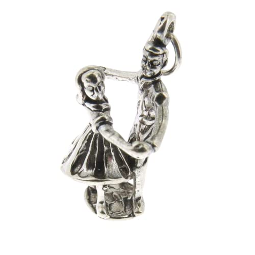 925 Sterling Silver Couple Dancing at Wedding Ball Charm Made in USA Jewelry Making For You