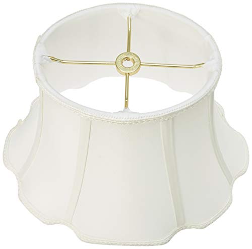 Royal Designs Scalloped Oval Bell Designer Lamp Shade, White, (7 x 5.25) x (14 x 10.5) x 10 by Royal Designs, Inc. - Image 2