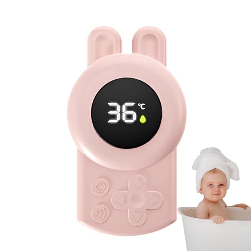 Termómetro Bathe - Termómetro de baño para bebés, termómetro de agua para bebés de 12 cm - Termómetro digital impermeable con diseño de dibujos animados y pantalla precisa, ideal para un control de te