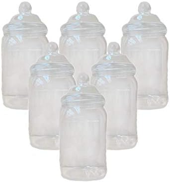 2117ml Victorian Style Food Grade Plastic Sweet Jars - 1-10 Wedding, Party (3 JARS)