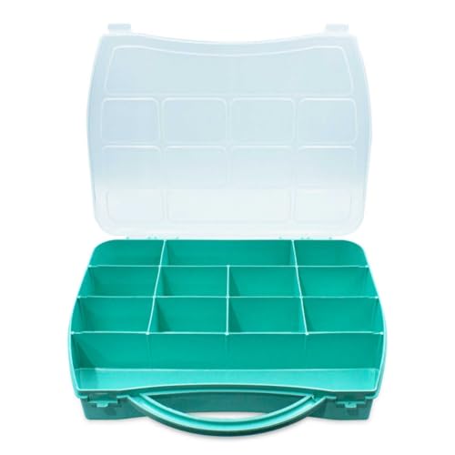 Maleta Organizadora 12 Divisórias Para Pesca Anzol Isca Boia