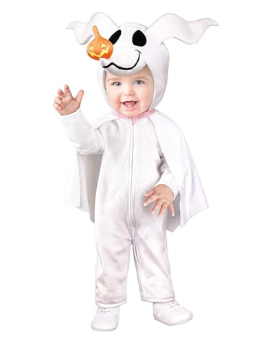 Spirit Halloween The Nightmare Before Christmas Baby Zero Light-Up Hooded Jumpsuit Costume, Officially Licensed, Unisex Child, Size 12 To 18 Months Standard, Multicolor #TOP4