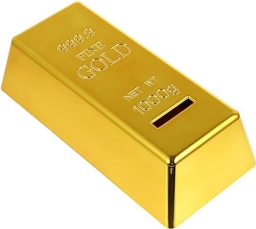 KUNANG Cofrinho de ouro com barra de ouro para economizar moedas