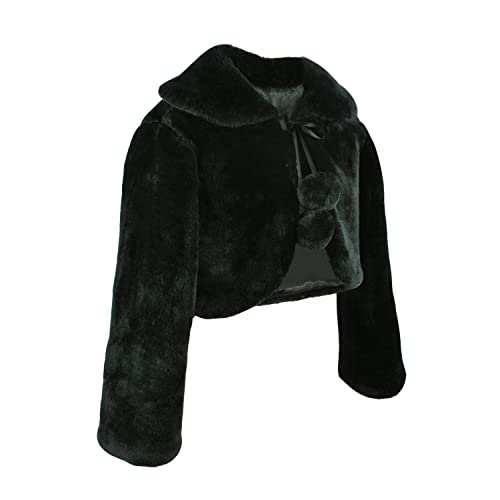 Hcabl Girls Faux Fur Dress Coat Flower Girl Bolero Jacket Princess Cape Winter 1-10 #TOP2