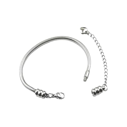 WRIWUINENRI DIY Metal Jewelry Waterproof Titanium Steel Non Fading Unisex Fashion Accessories Nut Can Be Unscrewed Snake Bone Chain Bracelet