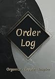 Order Log: Track Customers' Orders & Shipping Details Order Book, Order Tracking Log, for Home Based Online Small Businesses and Retail Stores, Marble Cover