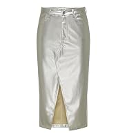 ONLY Onllola-elyna – Jupe Longue En Similicuir Métallisé Femme – Taille Haute – Style Festif & Audacieux