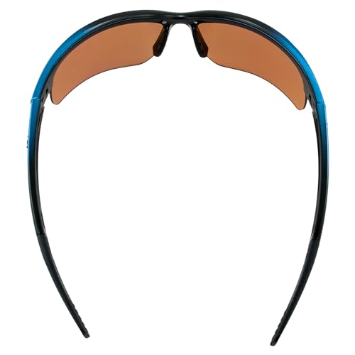 MAXX Domain Sport Golf Sunglasses Black w/Blue Frames & HD Amber Lenses4