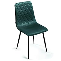 Mevsim Elisia Eetkamerstoel Set van 2 Beige - Fluweel - Metalen Poten - Woonkamerstoel - Fluwelen Sofa Stoel - Roestvrij Staal Keukenstoel Zwart Metalen Poten - Polyester Stoel - Antislip