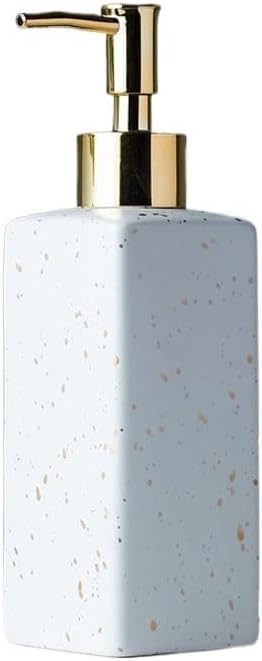 Kitchen Soap Dispenser Multifunctional Ceramic Soap Dispenser Press Dispensing Bottle Lotion Bottle Shampoo Shower Gel Bottle Suitable for Bathroom Bathroom Soap Dispenser(A)