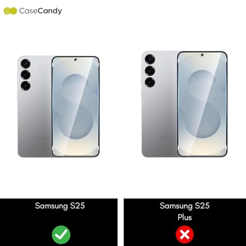 Image of Casecandy - [Pack of 2 Tempered Glass Screen Protector for Samsung Galaxy S25 / Samsung Galaxy S24 - Easy Application Kit /Bubble Free /HD /Fingerprint Working