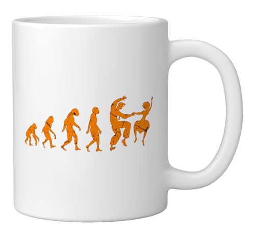 Taza cerámica blanca Swing Dance 11 oz miniatura 2