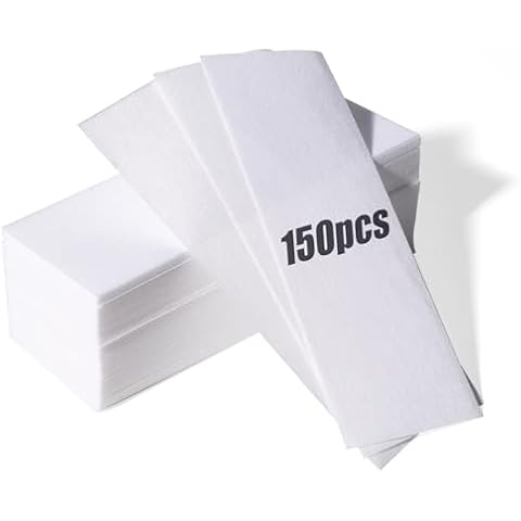 150pcs Waxing Strips for Hair Removal: Body and Facial Non Woven Waxing Paper - Large Size for Soft Wax Sugar Paste Hard Wax Cover
