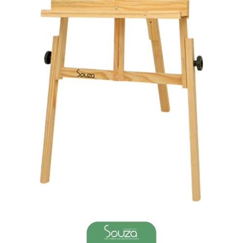 Cavalete De Pintura Souza Compacto Pinus Luxo 1,5 Metros + Brinde