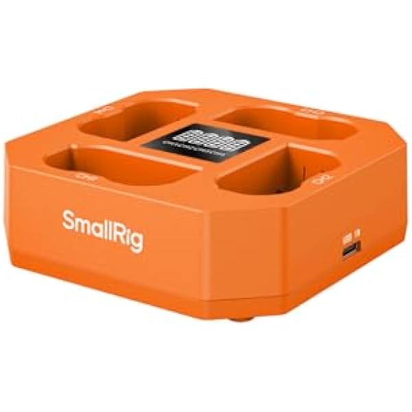 SMALLRIG EN-EL15c 4-kanałowa ładowarka do aparatu fotograficznego do Nikon, 3H PD45W szybkie ładowanie, wyświetlacz LED, pełna do Nikon ZR Z6III Zf Z8 Z7II Z7 Z6II D850 D810 D780 D750 D500