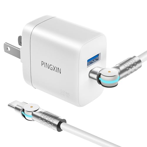USB C Charger 35W Wall Charger,(GaN III) 2 Port Fast Charging Station,35W Foldable Wall Charger for iPhone 15/Tablets, Game Consoles, Vision Pro, Smartwatches, Pixel, Galaxy-White