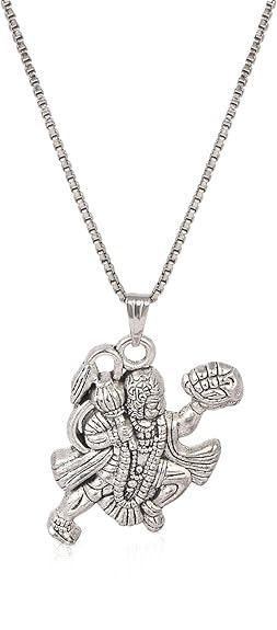 pdy fashion PDY FASHIO Lord Hanuman pendant Necklace with Chain, Religious Hindu God Jewelry Hanuman ji Religious Stainless Steel Pendant Neckpiece Stylish & Fancy Necklace for All Men & Women-picture-37