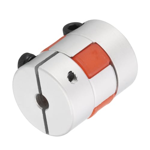 QUARKZMAN Aluminum Pflaume Welle Kupplung 4mm bis 4mm Bohrung L25xD20 Flexibles Kupplung Gelenk für Maschine und Servo Schrittmotor Pack von 1