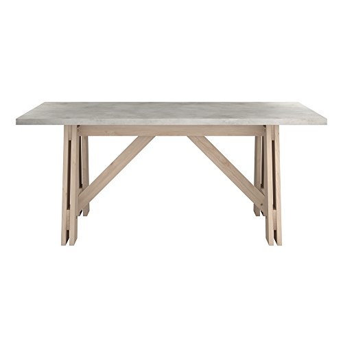 Preisvergleich Produktbild INFINIKIT - Glasgow Esstisch, Eiche und Leichtbeton Farbe