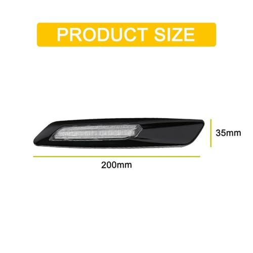 Clignotant latéral LED BMW E87 E90 E60 X1 répétiteur transparent noir - 7