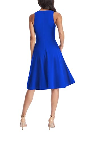 Image of Dress the Population Women's Catalina Solid Sleeveless Fit & Flare Midi Dress