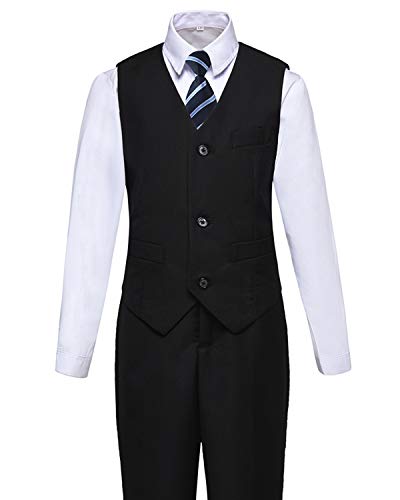 Boys Suits Kids Vest and Pants Set Formal Wear Outfit Suit for Wedding Size 12 - Thumbnail 2