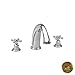 Newport Brass 3-896/01 Alveston Double Handle Roman Tub Faucet with Metal Cross Handles, Forever Brass