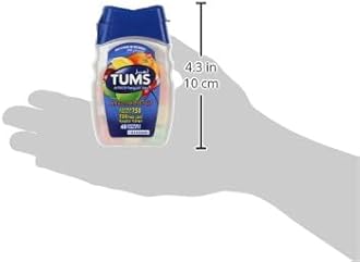 Tums Antacid Chewable Tablets, Extra Strength For Heartburn Relief & Indigestion, Assorted Fruit, 48 Tablets