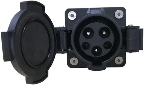 Generic 50A SAE J1772 Type 1 Socket-Inlet with 3.5ft/1m Cable for Electric Car, EV Charging Station, 110V/240V, Black