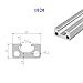 1PC 1020 Aluminum Profile 2010 Industrial Anodized Linear Guides 20 * 10 Extrusion Frame Anodizing 1020H-3.2(1020-4.2 Silver,420mm)