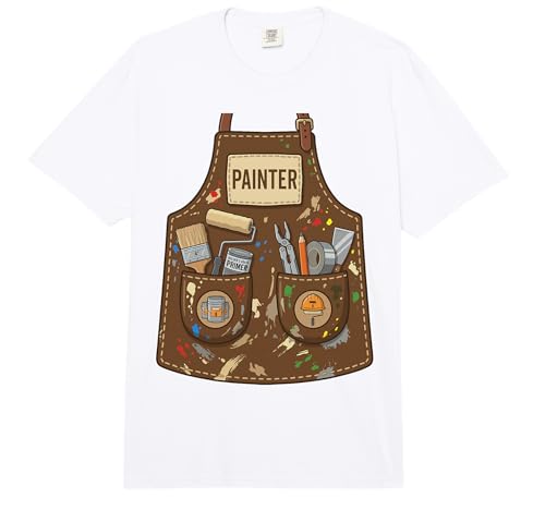 House Painter Painting Contractor Apron Halloween Costume Comfort Colors Adult Heavyweight T-Shirt