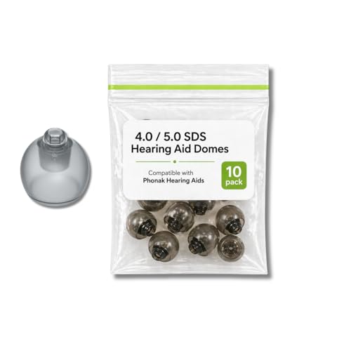 4.0/5.0/6.0 SDS Domes - Compatible with Phonak & Unitron RIC Models (Vented Medium (1 Pack / 10 Domes))