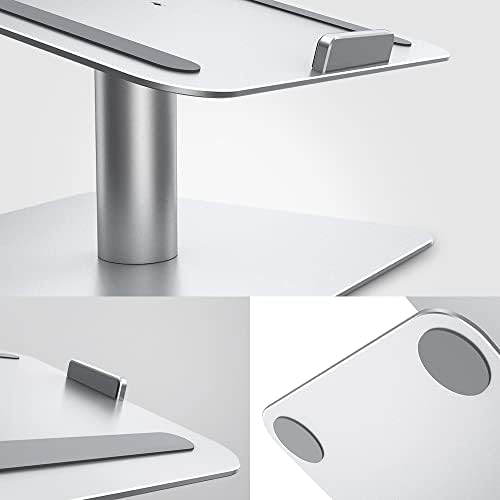 Lamicall Laptop Stand, Universal Laptop Riser - 360 Swivel Ergonomic Desktop Stand Holder for 10"~17.3" Notebooks, New 2022 MacBook Pro, MacBook Air, Dell, HP, Samsung, Lenovo, more Devices - Silver