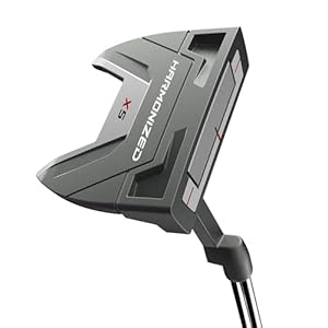 Wilson Harmonized X5 Putter, Made from Microinjected Polymer, Provides a Precision Roll, Features a Seam Grip, Colour: Grey/White/Red, Size: 34″