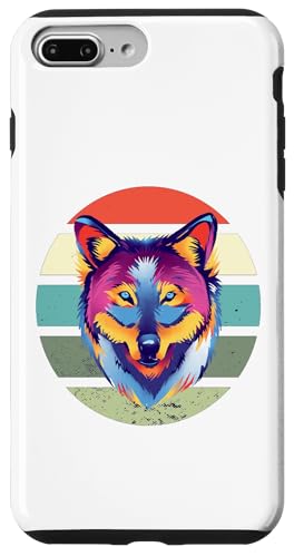 Colorful Wolf Head Art Face Wollf Lover Wildlife Animals Case for iPhone 7 Plus/8 Plus