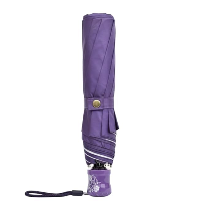 Premium 3-Fold UV Protection Umbrella for Men & Women | Wind Resistant Portable Travel Umbrella | Waterproof Polyester Canopy | Compact Folding Design for Sun & Rain-image-14