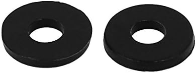sourcingmap M3 x 8mm x 1mm Nylon Flat Insulating Washers Gaskets Spacers Fastener for Faucet Pipe Water Hose Black 100PCS